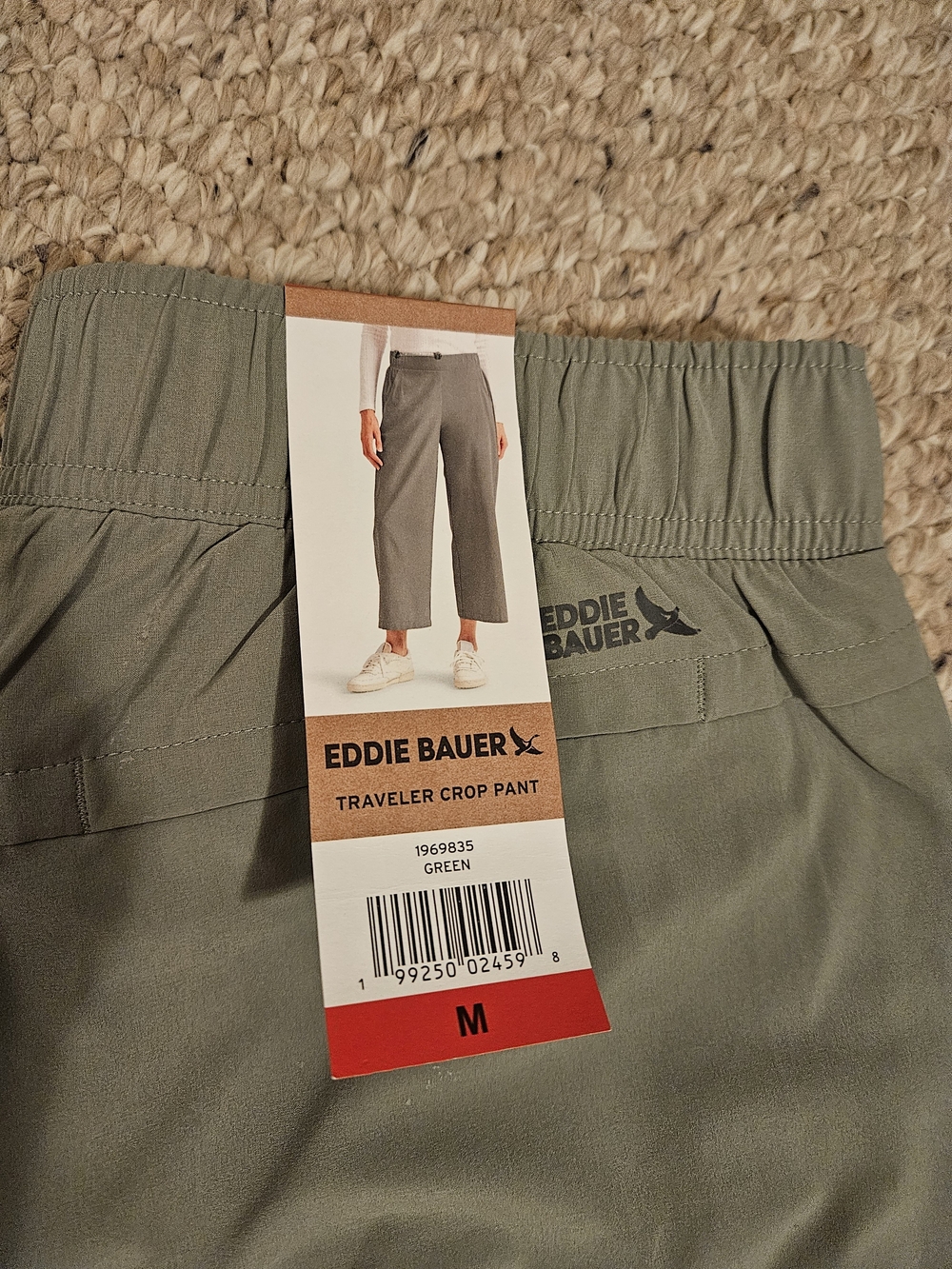 Eddie Bauer Women's Traveler Crop Pants in Olive Green